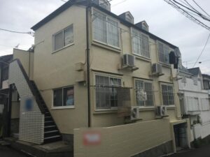 塗り替えたアパート（埼玉県蕨市錦町）